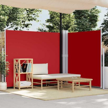 Copertină laterală retractabilă, roșu, 180x600 cm GartenMobel Dekor