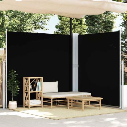 Copertină laterală retractabilă, negru, 200x600 cm GartenMobel Dekor