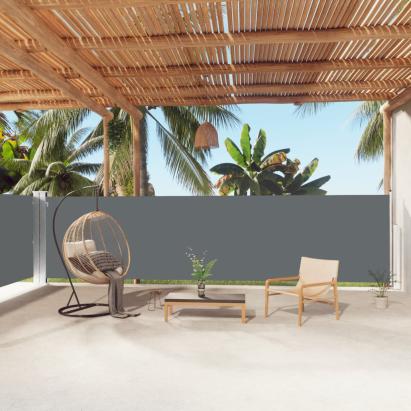 Copertină laterală retractabilă, antracit, 160x1000 cm GartenMobel Dekor