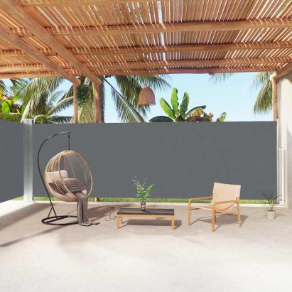 Copertină laterală retractabilă, antracit, 200x1000 cm GartenMobel Dekor