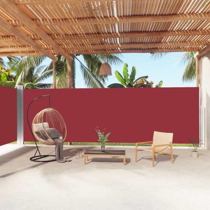 Copertină laterală retractabilă, roșu, 200x1000 cm GartenMobel Dekor