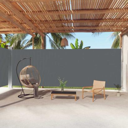 Copertină laterală retractabilă, antracit, 220x1000 cm GartenMobel Dekor