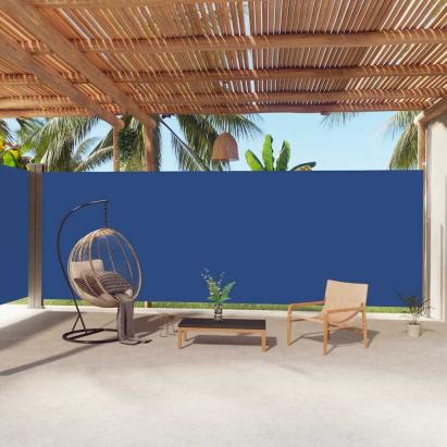 Copertină laterală retractabilă, albastru, 220x1000 cm GartenMobel Dekor