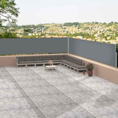 Copertină laterală retractabilă, antracit, 117x1200 cm GartenMobel Dekor
