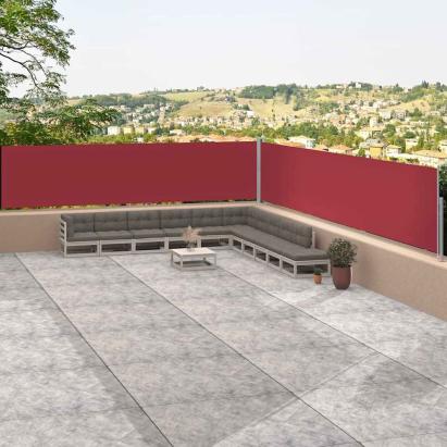 Copertină laterală retractabilă, roșu, 117x1200 cm GartenMobel Dekor