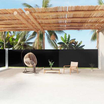 Copertină laterală retractabilă, negru, 160x1200 cm GartenMobel Dekor