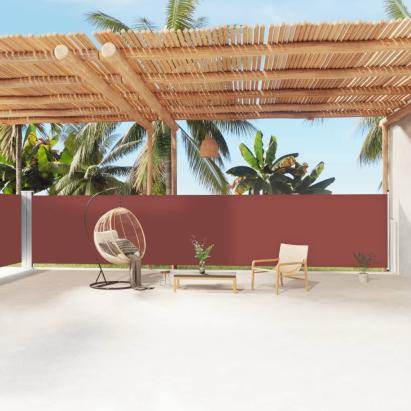 Copertină laterală retractabilă, maro, 160x1200 cm GartenMobel Dekor