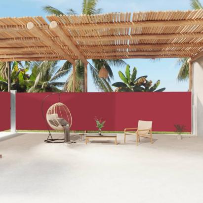 Copertină laterală retractabilă, roșu, 180x1200 cm GartenMobel Dekor