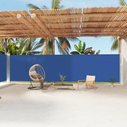 Copertină laterală retractabilă, albastru, 200x1200 cm GartenMobel Dekor