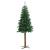 Pom Crăciun artificial subțire lemn și conuri verde 150 cm PVC GartenMobel Dekor