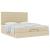 Cadru de pat otoman cu saltea crem 160x200cm stofa GartenMobel Dekor