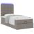 Cadru de pat otoman cu saltea Taupe 100x200cm Material GartenMobel Dekor
