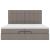 Cadru de pat otoman cu saltele Taupe 200x200cm țesătură GartenMobel Dekor