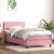 Pat box spring cu saltea, roz, 90x210 cm, catifea GartenMobel Dekor