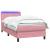 Pat box spring cu saltea, roz, 90x210 cm, catifea GartenMobel Dekor