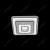 Lustra LED cu cristal MITA 32W, Patrata, Lumina Rece/Calda/Neutra, Alb ModernLight Concept
