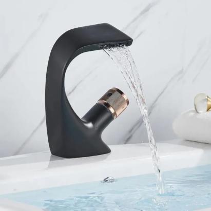 Baterie Lavoar Monocomanda Alama Sanitara Negru Racorduri incluse OD/2055 ModernLight Concept