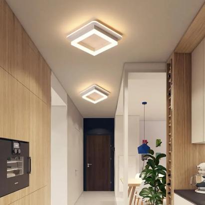 Lustra LED MODERNA 29W, Diametru 22cm, Patrata, lumina Rece/Calda/Neutra, Alb ModernLight Concept
