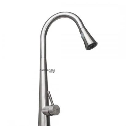 Baterie Bucatarie cu Dus Extractibil, Inox SUS304, Satinat, CF021 ModernLight Concept