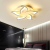 Lustra LED cu telecomanda LOTUS 74W, 5 Petale, lumina Rece/Calda/Neutra, Dimabila, Alb ModernLight Concept