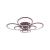 Lustra LED cu telecomanda ALANI 200W, 8 Cercuri, lumina Rece/Calda/Neutra, Dimabila, Maro ModernLight Concept