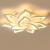 Lustra LED cu telecomanda LOTUS 110W, 9 Petale, lumina Rece/Calda/Neutra, Dimabila, Alb ModernLight Concept