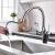 Baterie Bucatarie cu Dus Extractibil, Alama Sanitara, Crom, W058 ModernLight Concept