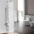 Coloana de dus, Inox, para patrata, efect ploaie, 3 functii, montare pe perete, Satinat, Accesorii Incluse, LY005 ModernLight Concept