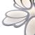 Lustra LED cu telecomanda TULIP 73W, 5 Petale, lumina Rece/Calda/Neutra, Dimabila, Alb ModernLight Concept