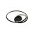 Lustra LED cu telecomanda VECTOR ARCADIA 67W, lumina Rece/Calda/Neutra, Dimabila, Negru ModernLight Concept