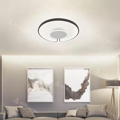 Lustra LED ADARA 90W, Rotunda, lumina Neutra, 4000K, Negru ModernLight Concept