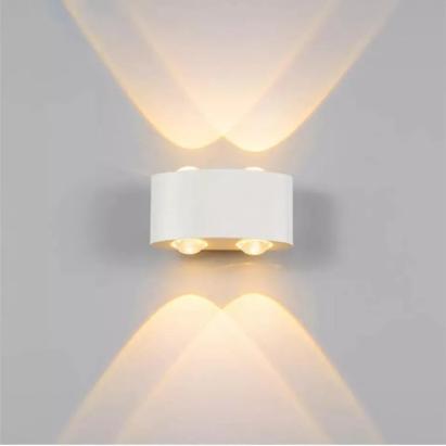 Fantas Aplica LED de Exterior si Interior, 4 Surse x 1W, IP65, Metalic, Alb, 3000K ModernLight Concept