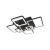 Lustra LED cu telecomanda ELLA 124W, 6 Patrate, lumina Rece/Calda/Neutra, Dimabila, Negru ModernLight Concept