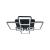 Lustra LED cu telecomanda ELLA 124W, 6 Patrate, lumina Rece/Calda/Neutra, Dimabila, Negru ModernLight Concept