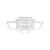 Lustra LED cu telecomanda ELLA 124W, 6 Patrate, lumina Rece/Calda/Neutra, Dimabila, Alb ModernLight Concept