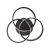 Lustra LED cu telecomanda VECTOR VORTEX 96W, 3 Elemente, lumina Rece/Calda/Neutra, Dimabila, Negru ModernLight Concept
