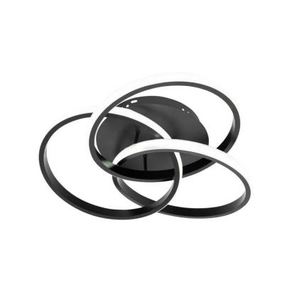 Lustra LED cu telecomanda VECTOR VORTEX 96W, 3 Elemente, lumina Rece/Calda/Neutra, Dimabila, Negru ModernLight Concept