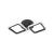Lustra LED PULSARIS 22W, 2 Patrate, lumina Rece/Calda/Neutra, Negru ModernLight Concept