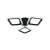 Lustra LED PULSARIS 32W, 3 Patrate, lumina Rece/Calda/Neutra, Negru ModernLight Concept
