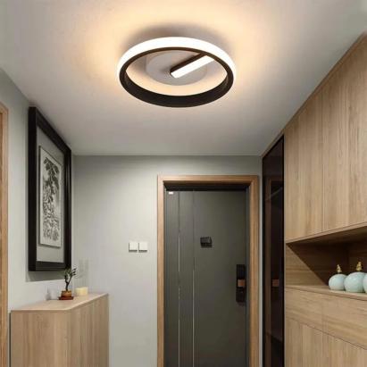 Lustra LED VICTORIA 16W, Rotunda, lumina Rece/Calda/Neutra, Negru Alb ModernLight Concept
