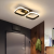 Lustra LED VERTEX 11W, 2 Patrate, Liniara, lumina Rece/Calda/Neutra, Neagra ModernLight Concept