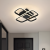 Lustra LED cu telecomanda ANICA 52W, 2 Elemente, lumina Rece/Calda/Neutra, Dimabila, Negru ModernLight Concept