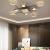 Lustra LED cu telecomanda si cristal MISEL 168W, 9 Elemente, lumina Rece/Calda/Neutra, Dimabila, Negru Auriu ModernLight Concept