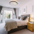 Lustra LED cu telecomanda SANDRINA 106W, Stea, lumina Rece/Calda/Neutra, Dimabila, Negru Alb ModernLight Concept