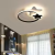 Lustra LED cu telecomanda SANDRINA 106W, Stea, lumina Rece/Calda/Neutra, Dimabila, Negru Alb ModernLight Concept