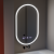 Oglinda LED Ovala, 50x80cm, Eminence MotionGlow Marcello, Sistem Dezaburire, Ceas & Termometru, Dimabila ModernLight Concept