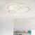 Lustra LED KYLIE 77W, 3 Cercuri, lumina Rece/Calda/Neutra, Alb ModernLight Concept