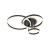 Lustra LED cu telecomanda LYRA 100W, 3 Cercuri, lumina Rece/Calda/Neutra, Dimabila, Negru ModernLight Concept