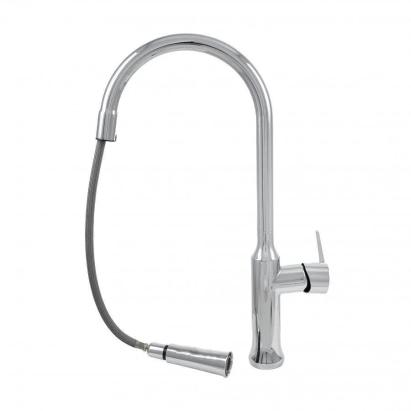 Baterie Bucatarie cu Dus Extractibil Alama Sanitara Argintiu CF/1035/C1 ModernLight Concept
