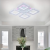 Lustra LED cu telecomanda si cristal LEILA RGB 79W, 4 Patrate, lumina Rece/Calda/Neutra, Dimabila, Alb Crom Lucios ModernLight Concept